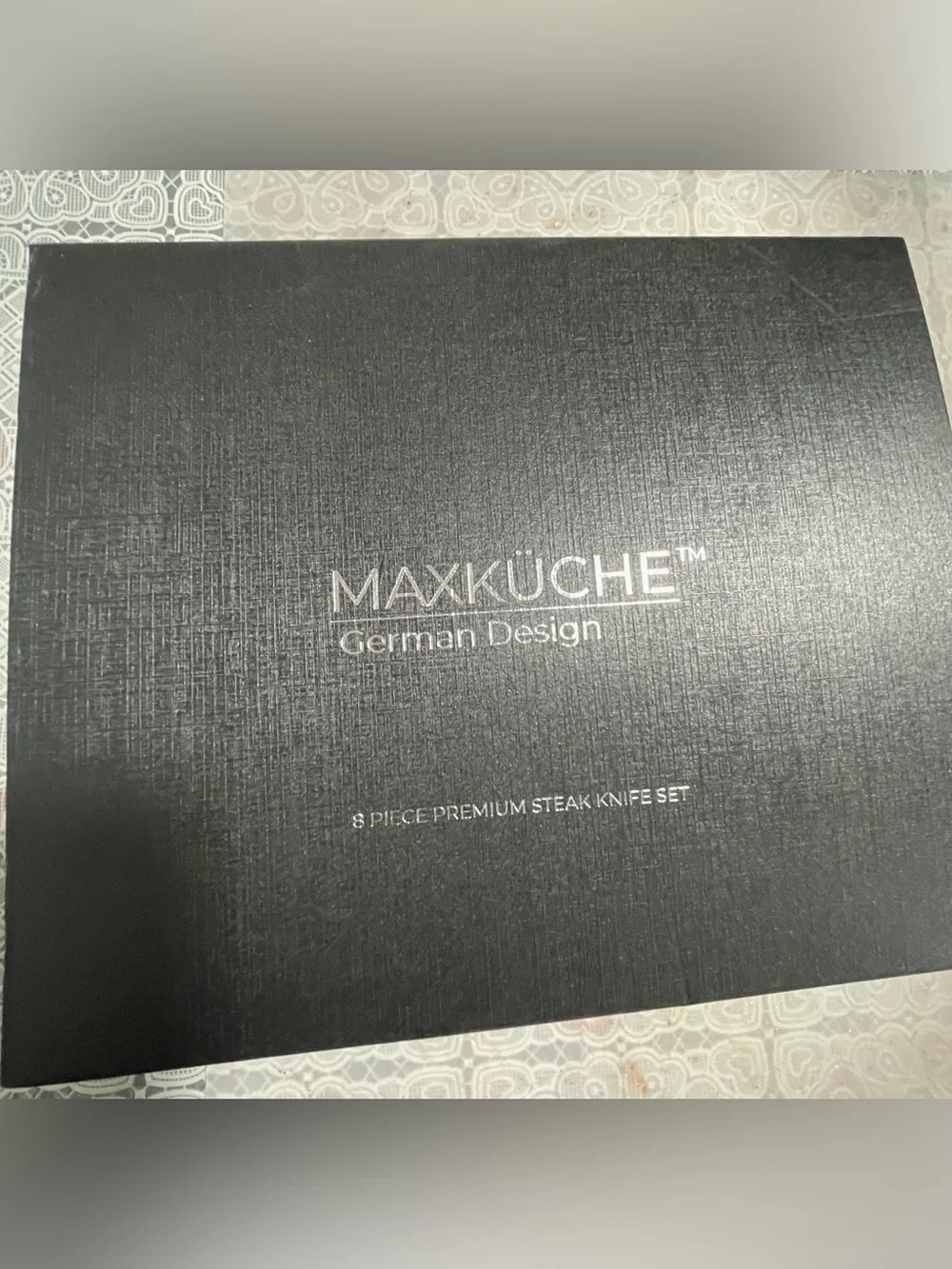 MAXKÜCHE 8-Piece Premium Steak Knife Set — Black Box